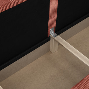 Canapé convertible 3 places en velours côtelé - MILLA