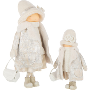 J-Line figurine Fille + Sac - polyrésine - blanc - large