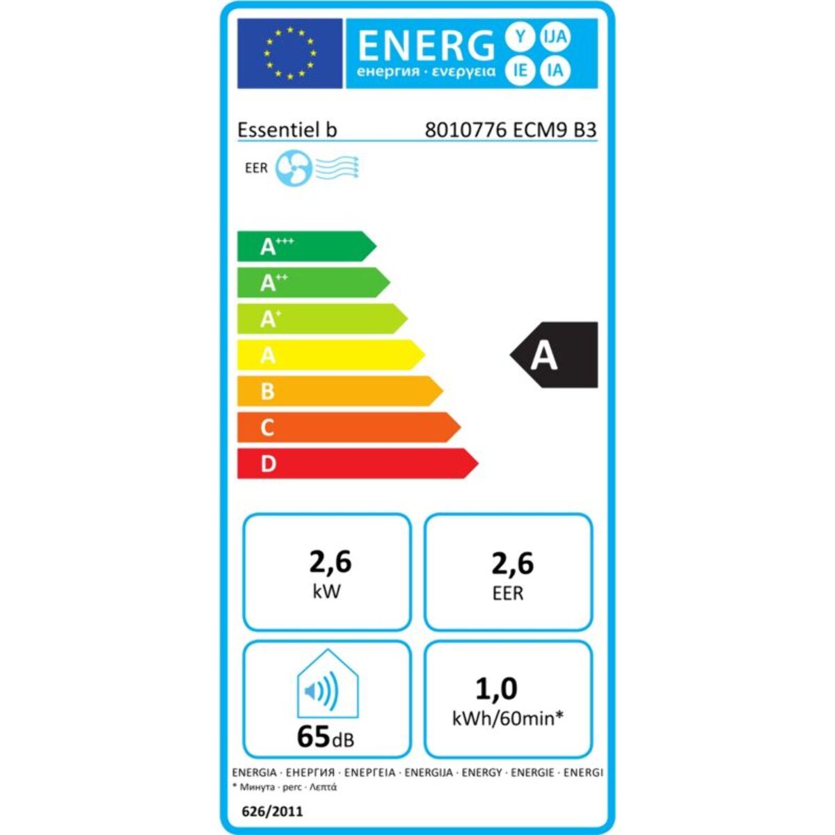 Climatiseur ESSENTIELB ECM9 B3