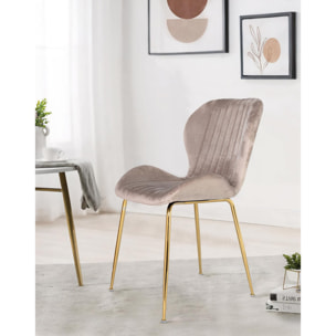Silla de Terciopelo 51 Cm Estilo Contemporáneo