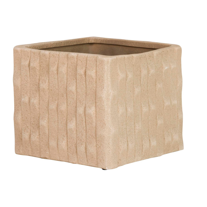 Macetero Cerámica Marrón 24x24x20 Cm