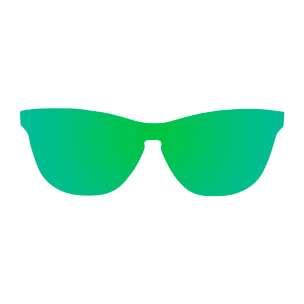 Gafas de sol OCEAN GENOVA - Plana verde con patillas metálicas doradas