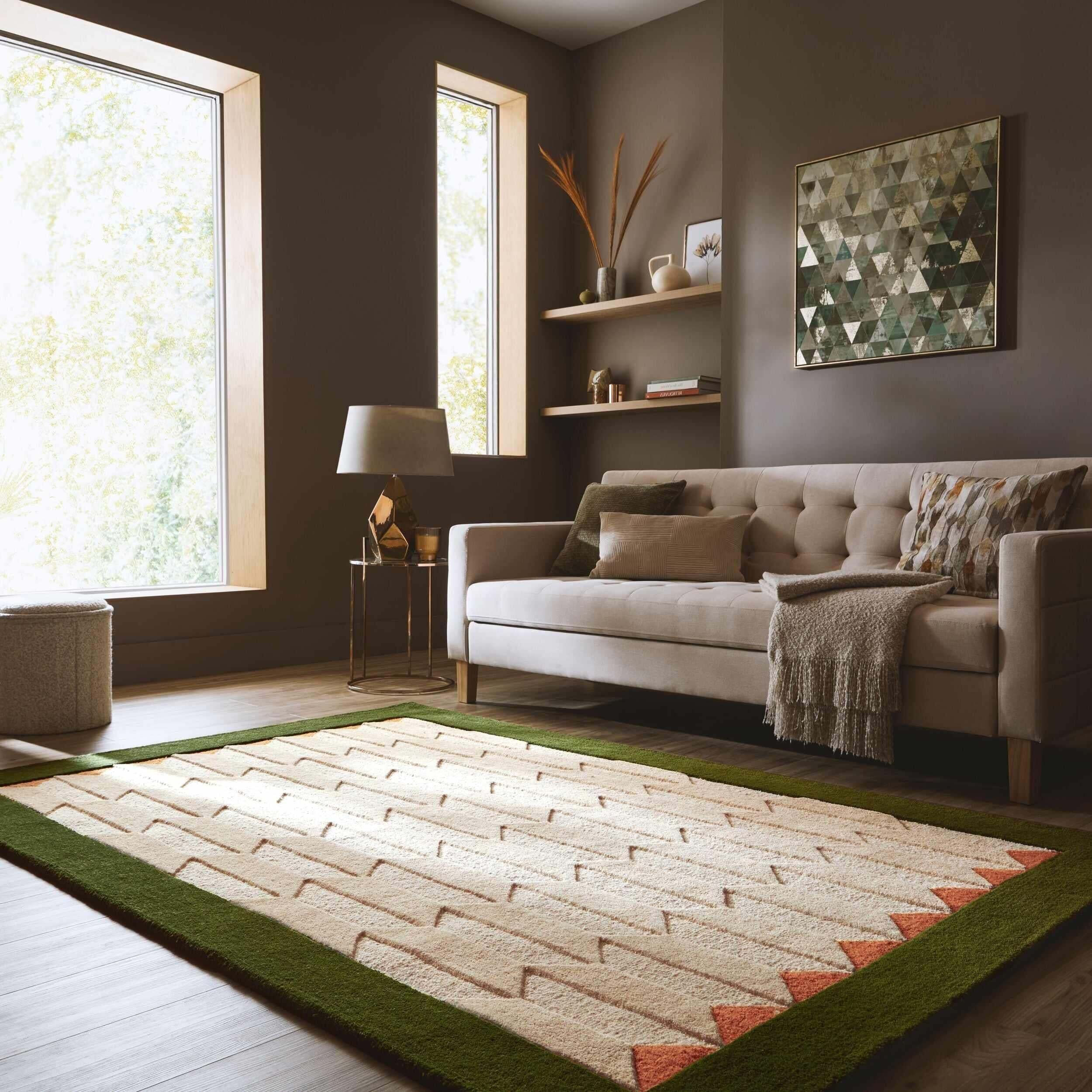 Tapis en laine à bordure APEX