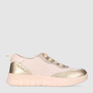 Deportivos de Piel - Platino - Tacón: Bajo