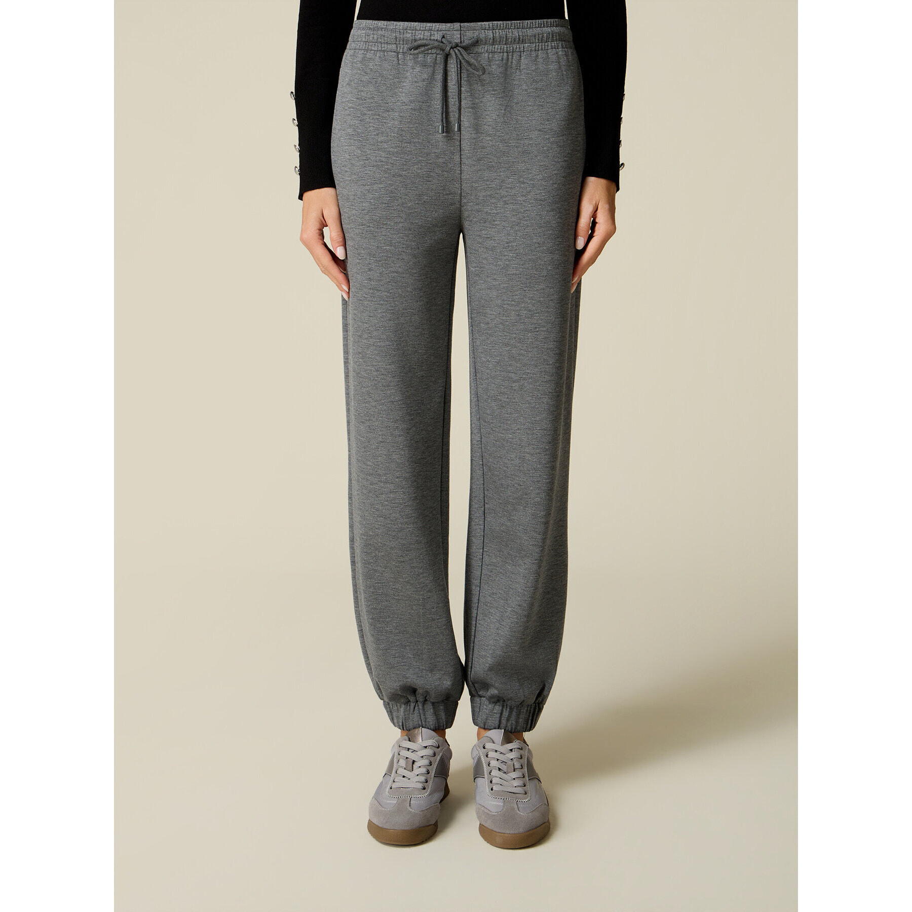 Oltre - Pantalones de chándal de jersey suave al tacto - Gris