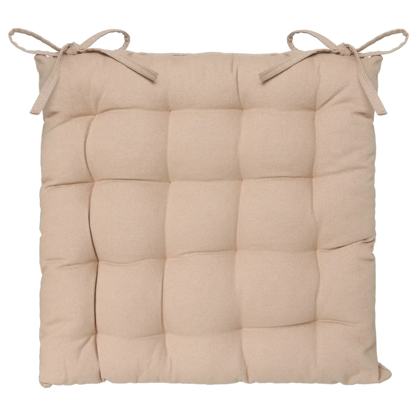 Galette de chaise "Anjali" beige 38x38cm
