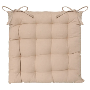 Galette de chaise "Anjali" beige 38x38cm