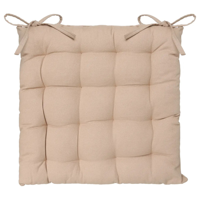 Galette de chaise "Anjali" beige 38x38cm