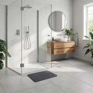 TAPIS DE BAIN DIATOMITE GRIS FONCE 60X39CM SPIRELLA