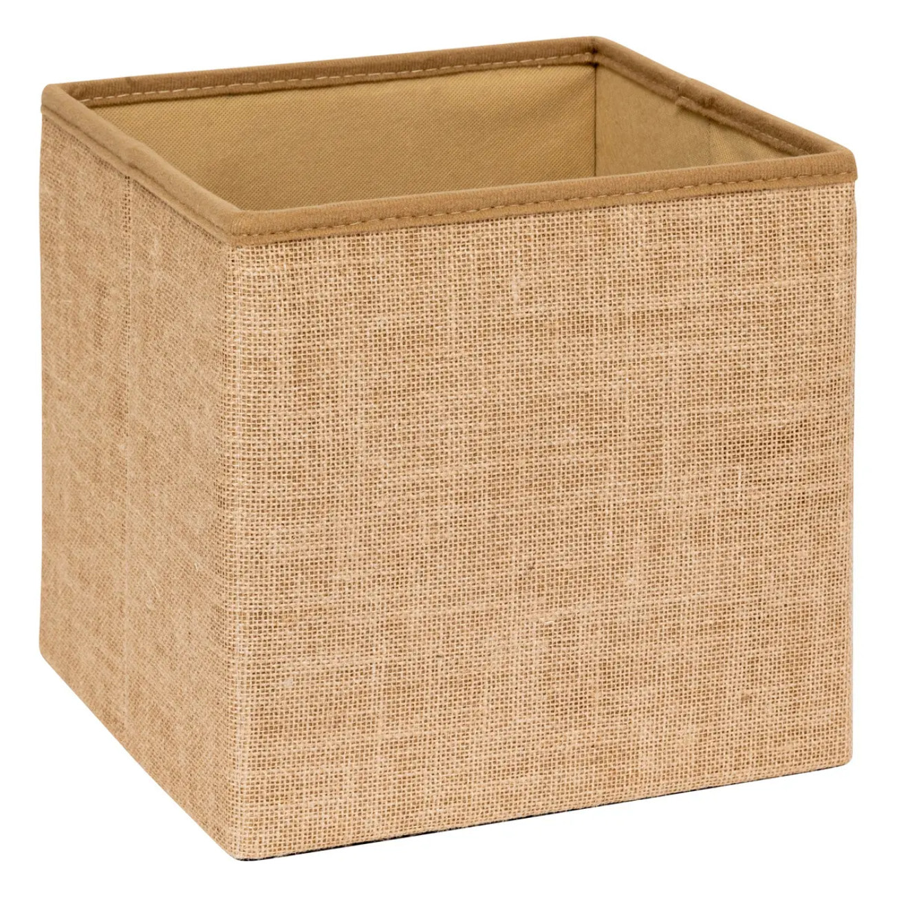 Pouf de rangement "Mix 'n' Modul" en toile de jute 31x31cm