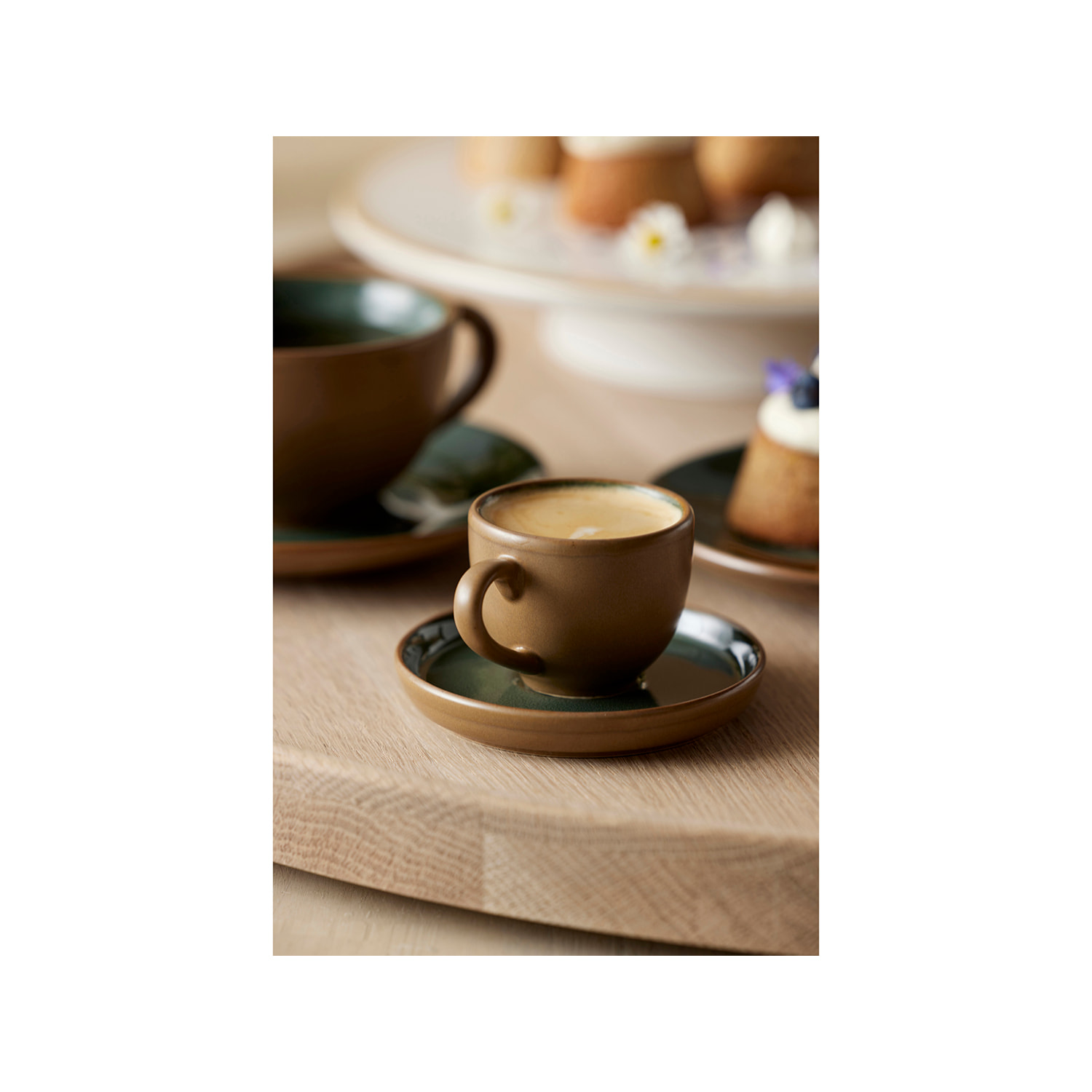 Ensemble tasse espresso 7cl et sous-tasse Wood