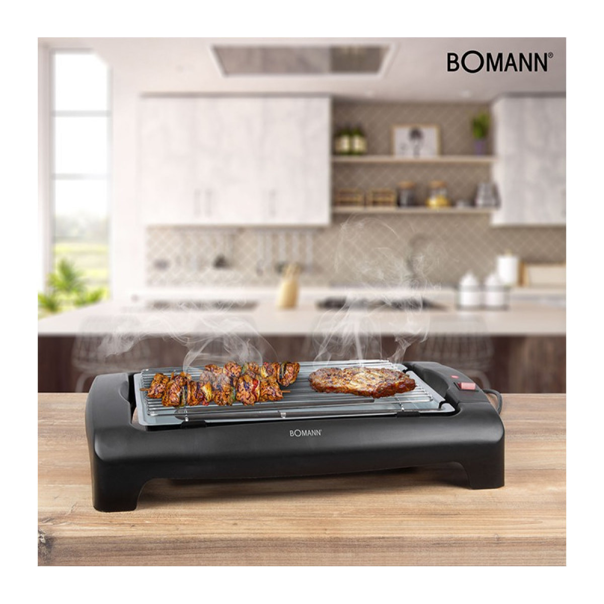 Barbecue Grill électrique de table 2000W Bomann BQ 1240 N CB Noir