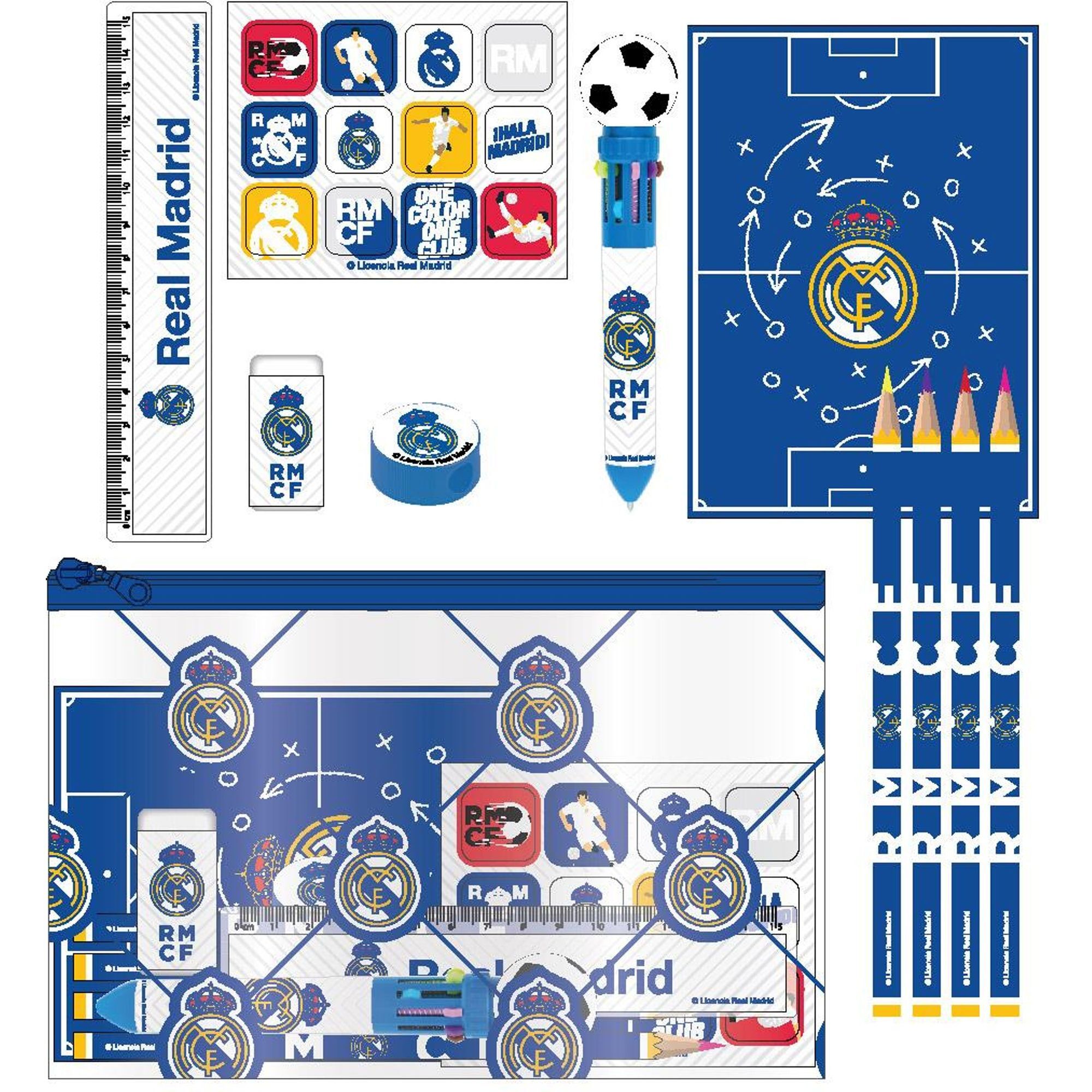 Set Papelería Escolar Eva Real Madrid