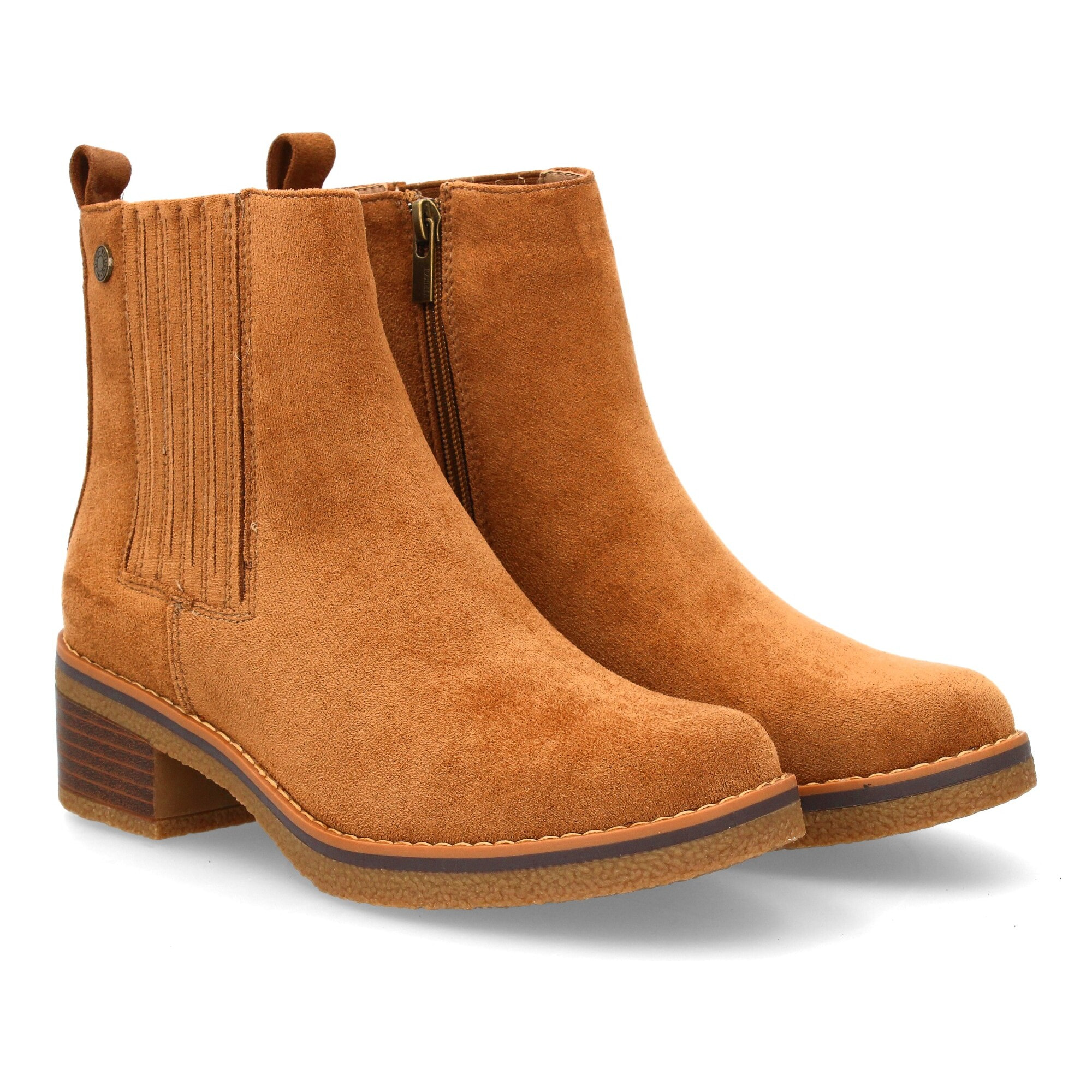 Botín mujer con tacón cierre elástico