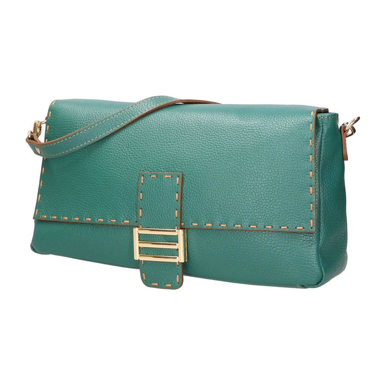 Borsa a spalla da donna - Modello Walda - Vera pelle - 34.0 x 17.5 x 10.0 cm