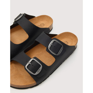 Sandalia Piel Bio Negro- Majestic