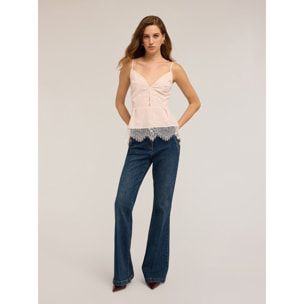 Motivi - Jeans flare con motivo bottoni - Blu