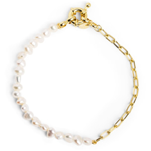Pulsera Chic Pearl Baño Oro