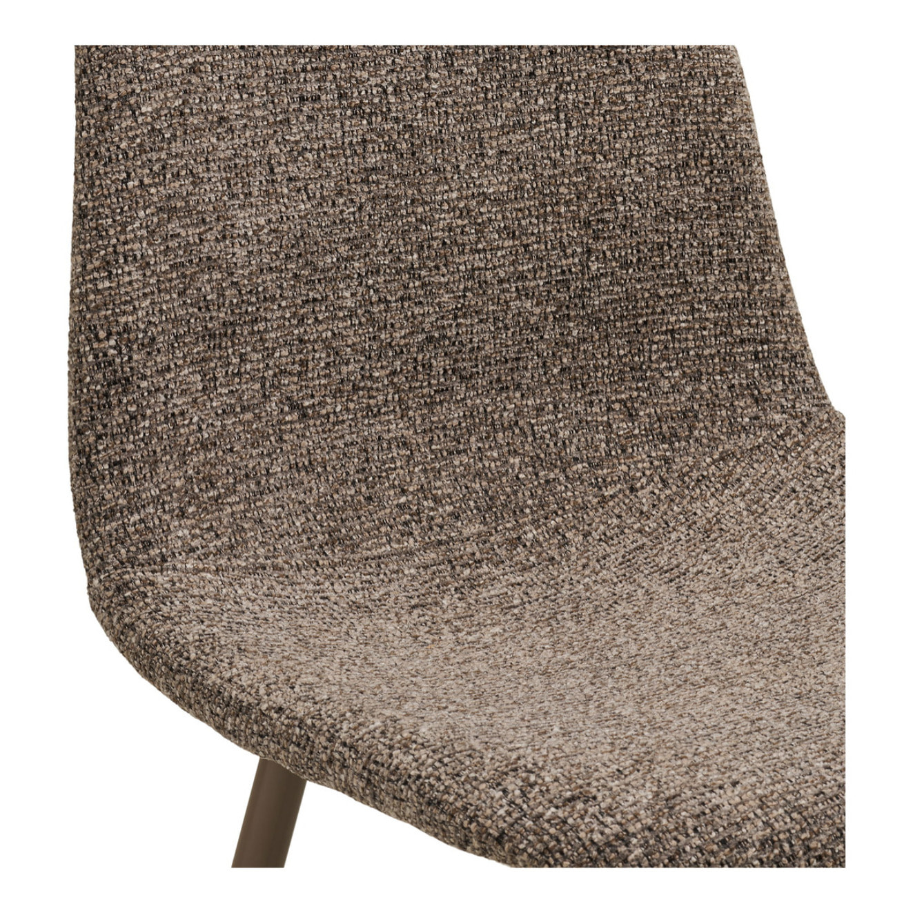 Set 2 sedie da pranzo Stockholm in poliestere marrone chiaro con gambe in metallo 44x54x88 cm