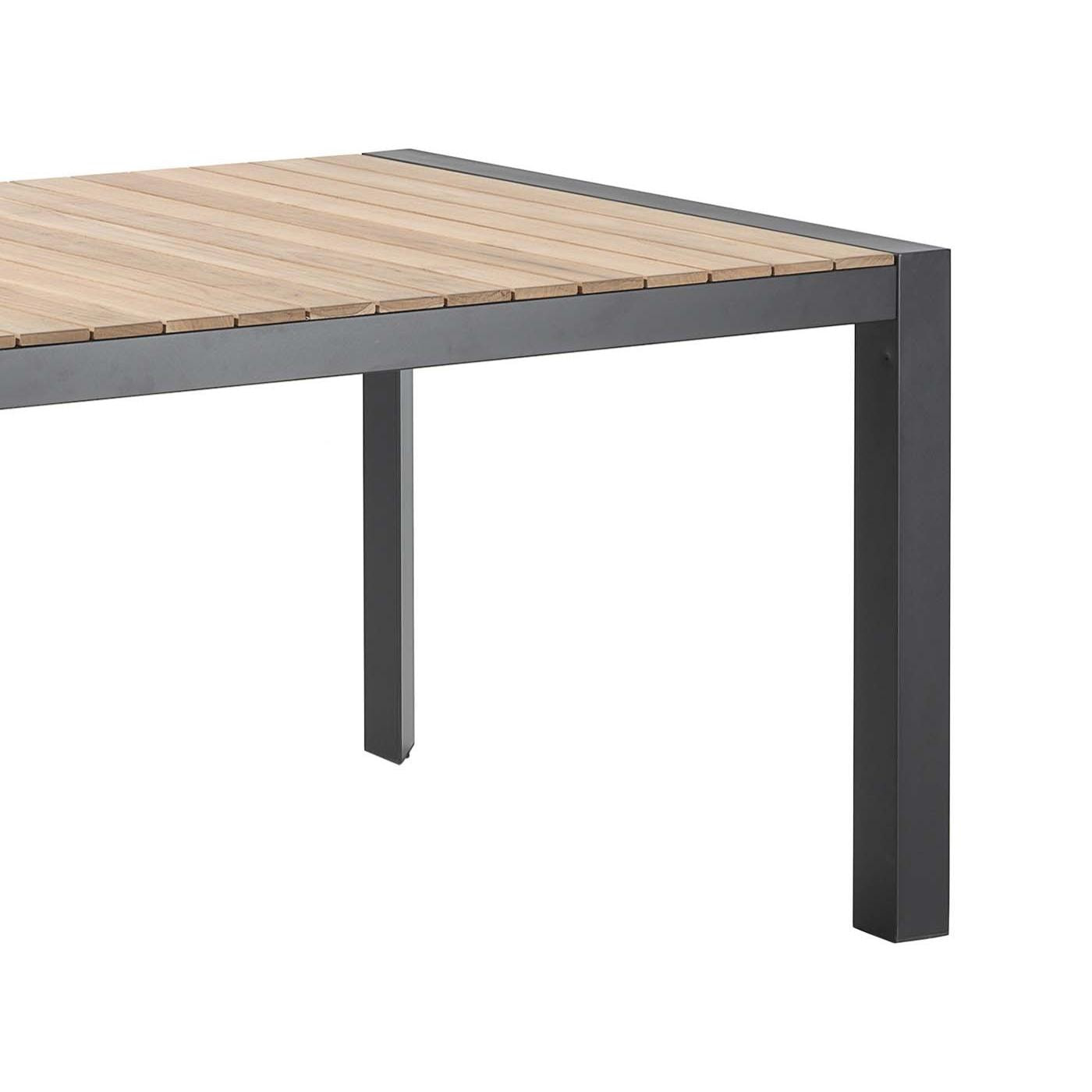 Table de jardin Braga noire 202x100cm Gescova