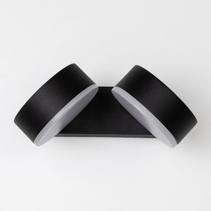 FORLIGHT Aplique LED Pale 21W IP54 Blanco Neutro 4000K, Regulable ON-OFF, Acabado Gris Urbano