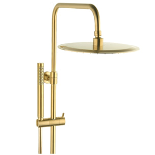 SAT DARK Colonne de douche avec Mitigeur Thermostatique, Or Brossé (SATDASSTKBZ)