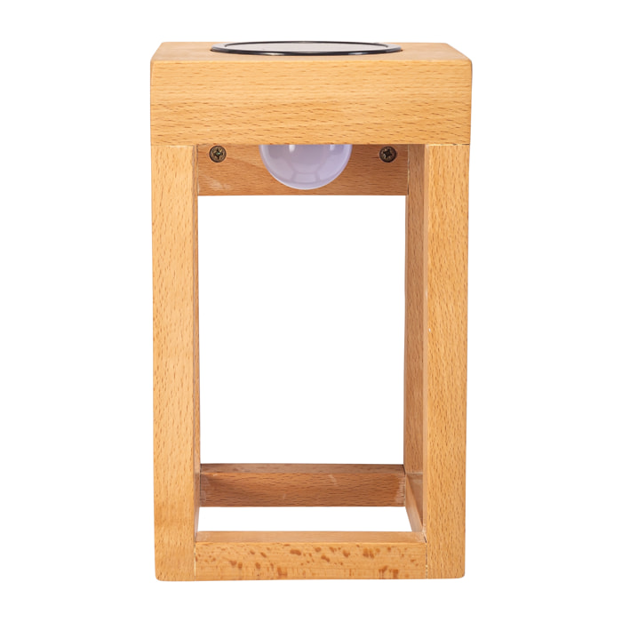 FORLIGHT Sobremesa Exterior IP54 LED 3W Blanco Neutro - 4000K Imitación Madera para Jardín, Terraza