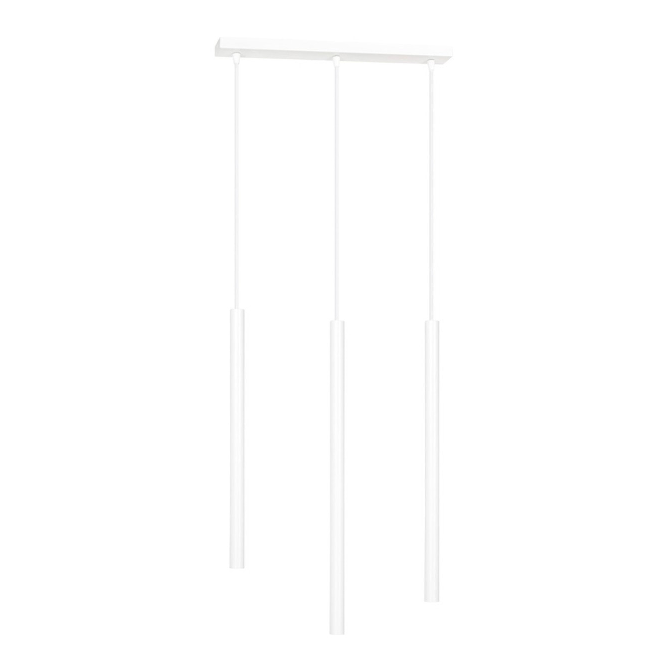 Lampada a sospensione Selter in acciaio bianco opaco