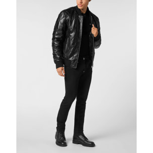 PHILIPP PLEIN Bomber de cuero