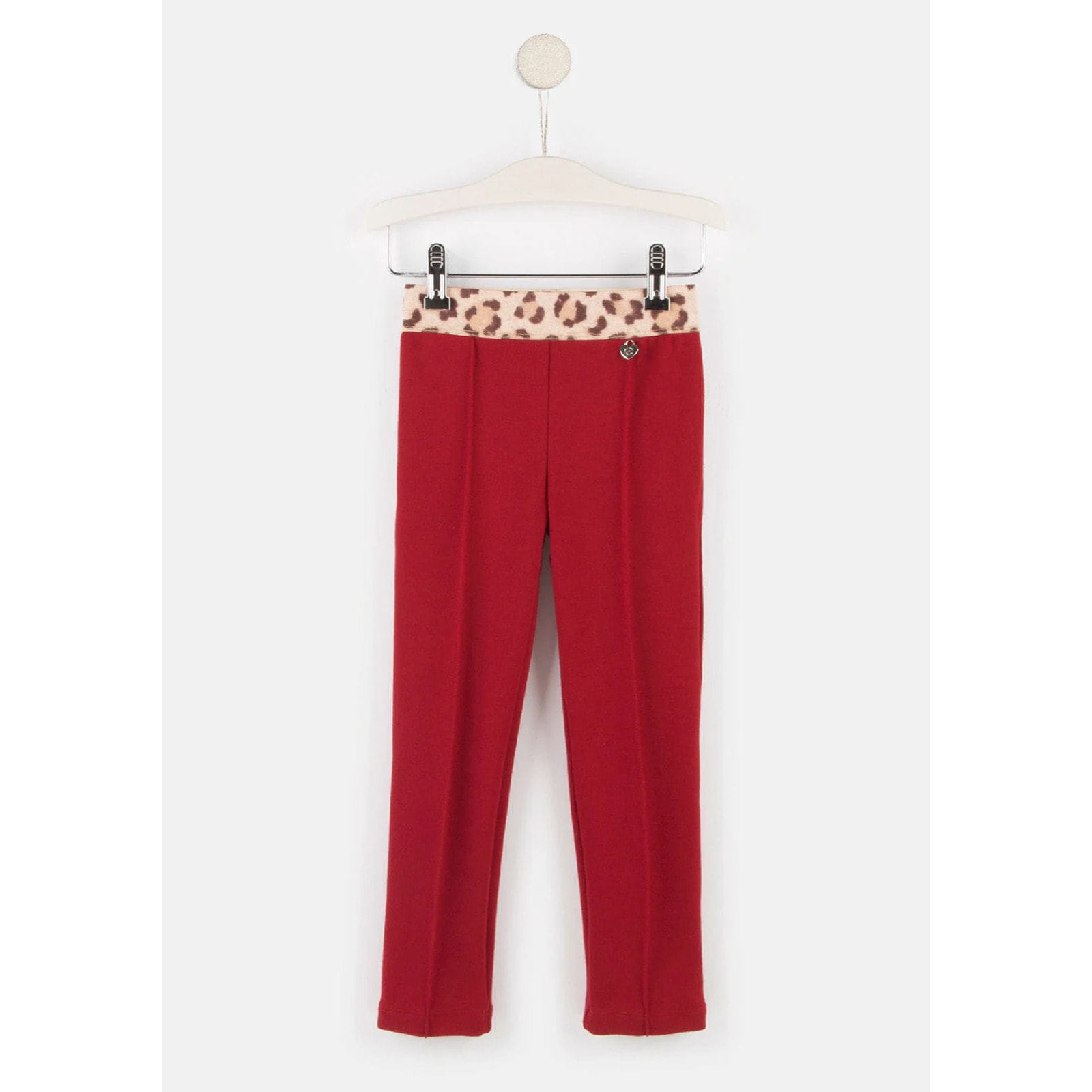 Leggings de Mujer con Cintura de Estampado Animal en Rojo