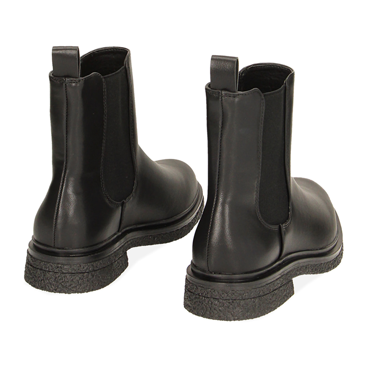 Botines Chelsea negros, tacón de 3 cm