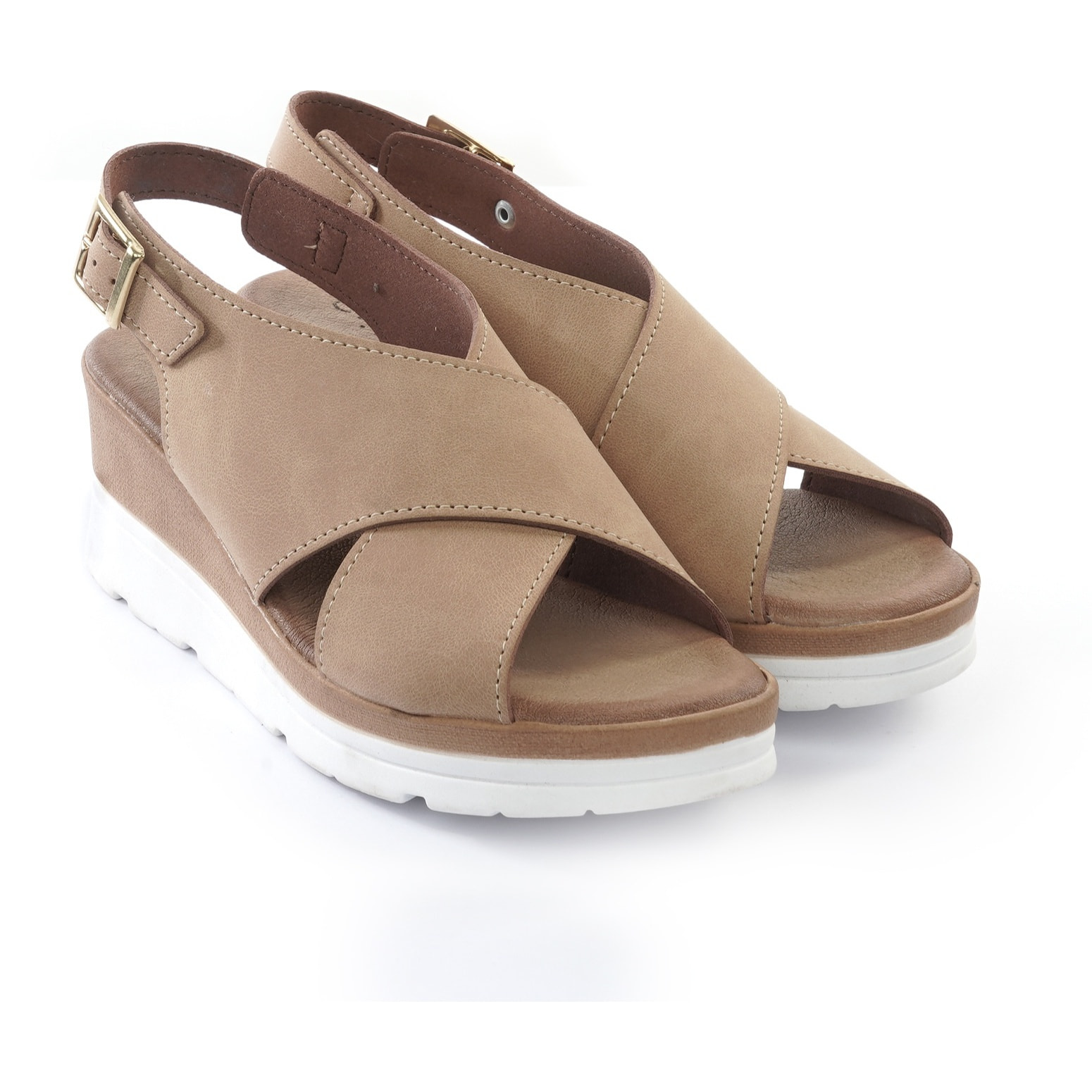 SANDALO ZEPPA INCROCIATO BEIGE