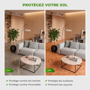 Sticker Sol avec laminat de Protection en Plastique Anti-dérapant | Stickers adhésif Sol - 9 STICKERS CARRELAGES TERRE CUITE SOL DE MOLFACO -