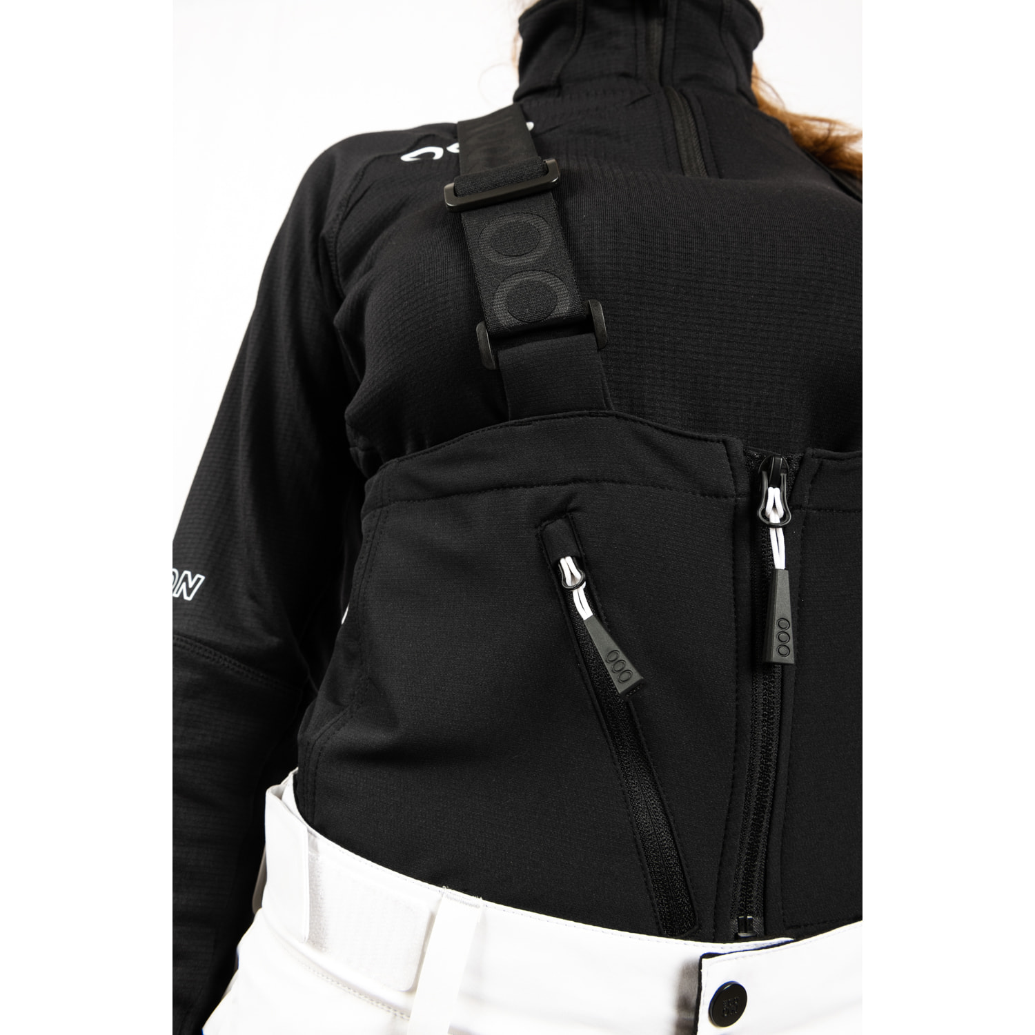 Pantalones para mujer ECOON ECOExplorer Pants Women - Blanco y negro