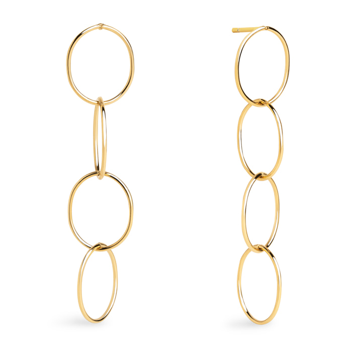 Pendiente Suelto Aro XS Bubbles Baño Oro