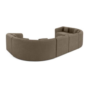 Ikare - canapé modulable panoramique - 7 places - en tissu - Taupe