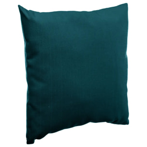 Coussin déco d'extérieur "Korai" bleu canard 40x40cm en polyester