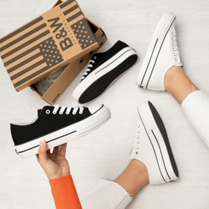 B&W Break&Walk - Scarpe eleganti in tessuto per donna e bambina