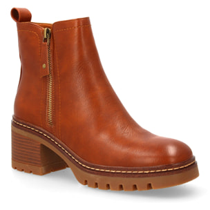 Botín mujer con tacón y cremallera