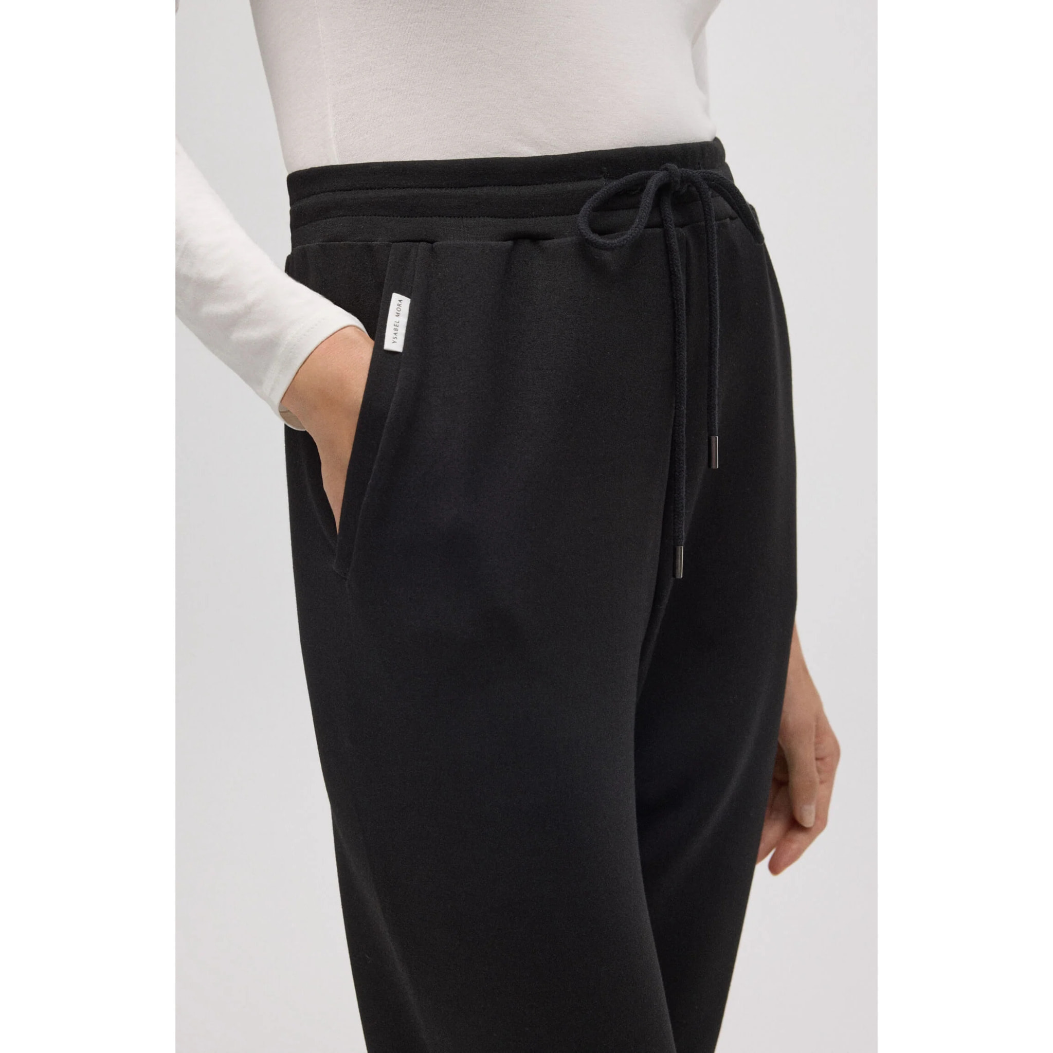 Pantaloni jogger neri fluidi