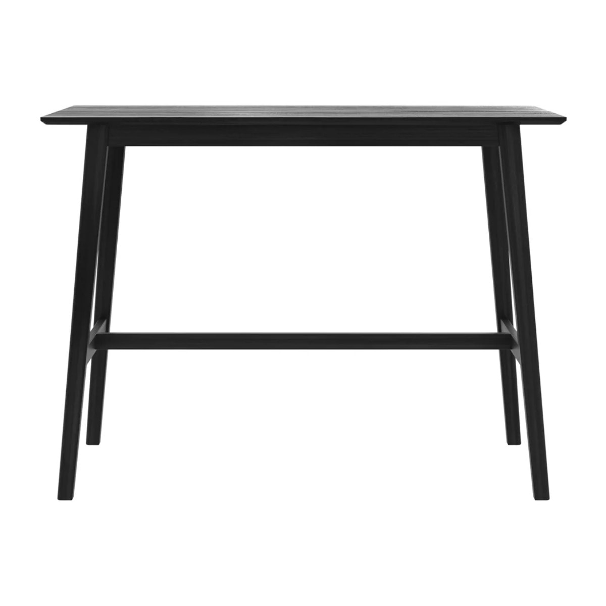 Table de bar rectangulaire 4 personnes en bois noir 120 cm - Buvette