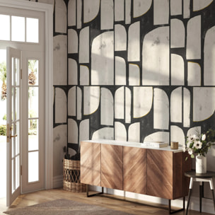 Carta da Parati Bianca e Nera