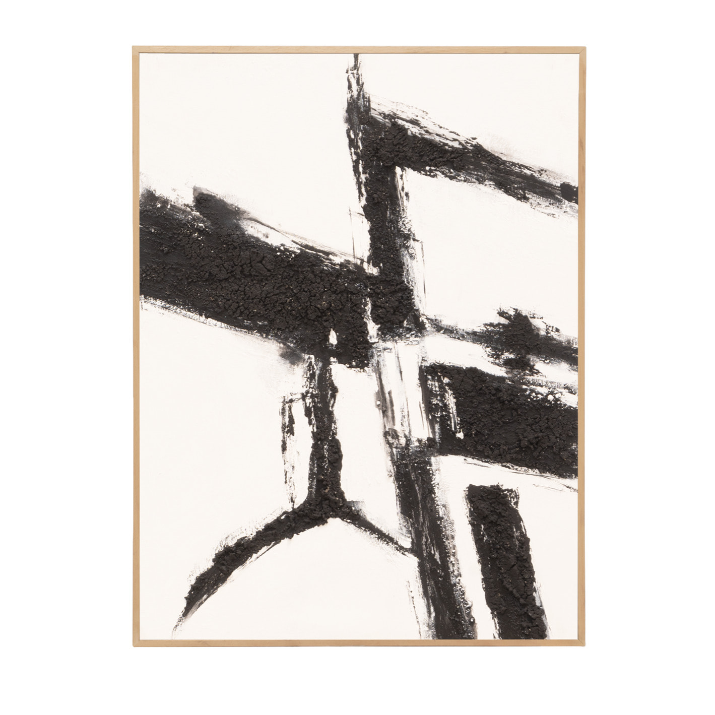 Tableau blanc décoratif sur coton avec cadre en bois peint à la main à la peinture à l'huile en différentes tailles