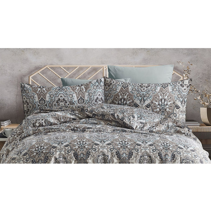 Parure housse de couette et taie(s) oreiller satin de coton