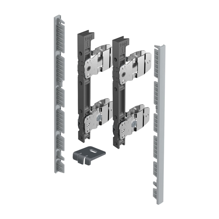 AvanTech YOU Kit de raccords pour la façade intérieure à recouper - Hauteur 187 mm - Argent - HETTICH - 9257613