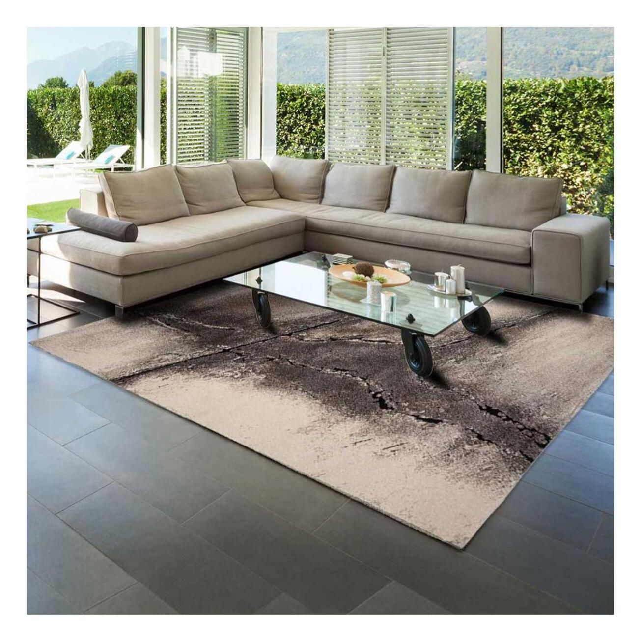 Tapis salon et chambre tissé motif abstrait HOMI