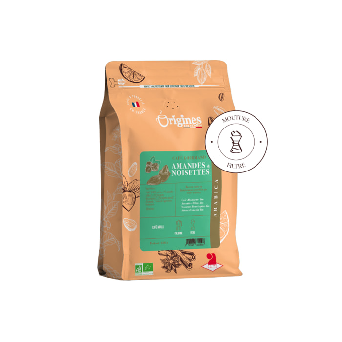 Café Gourmand bio amandes et noisettes moulu - 250g