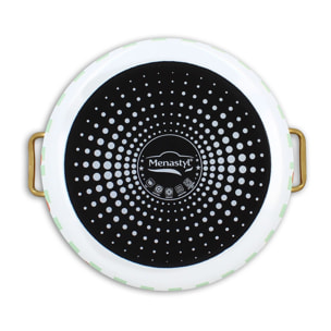Marmite 24cm en acier émaillé avec motif bisous - tous feux VICHY