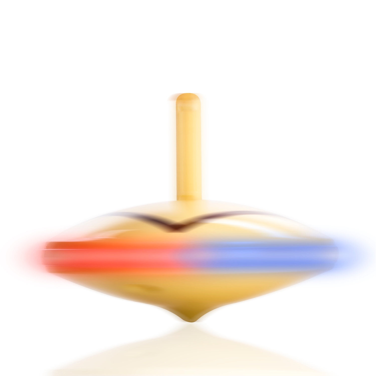 DAM Spinning Speed Twirl Top Squid con luces led. Diseño galleta con Cuadrado. 6x6x4,5 Cm. Color: Beige