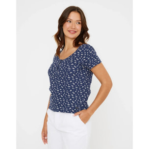 Camiseta Manga Corta Azul Marino - Yarima